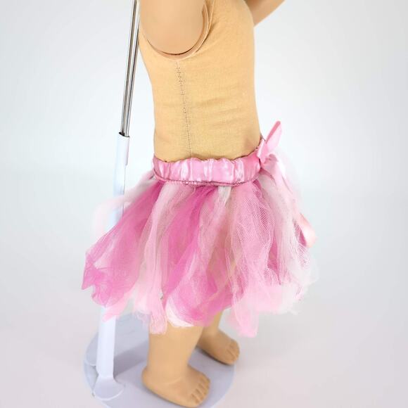 Unbranded Pink & White Tulle Ballet Style Pull On Skirt Tutu for 18" Dolls - GUC - Picture 2 of 11